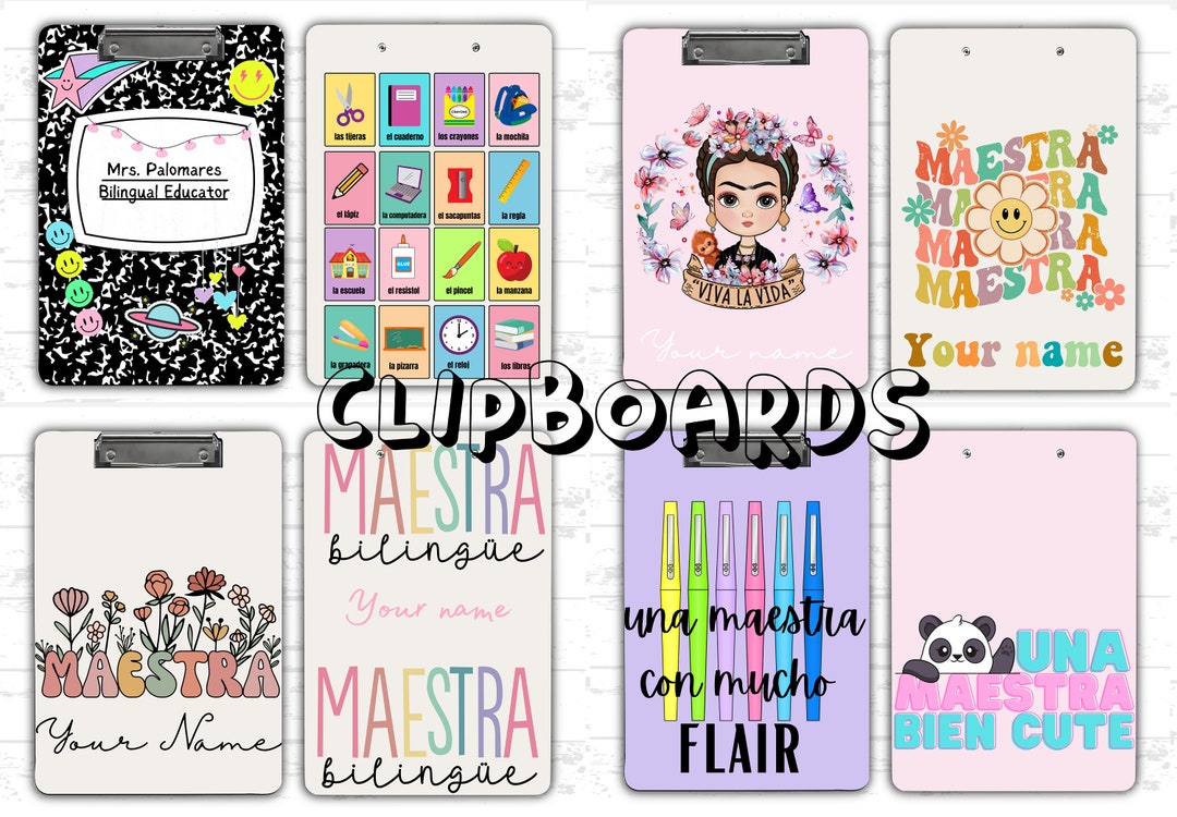 Bilingual Teacher, Bilingual Teacher Clipboards, Spanish Clipboard