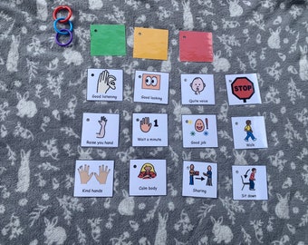 Lanyard keychain visual reminders for ADHD/ASD