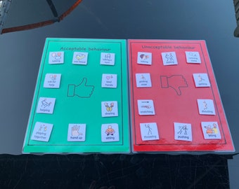 Childrens acceptable & unacceptable behaviour sorting activity