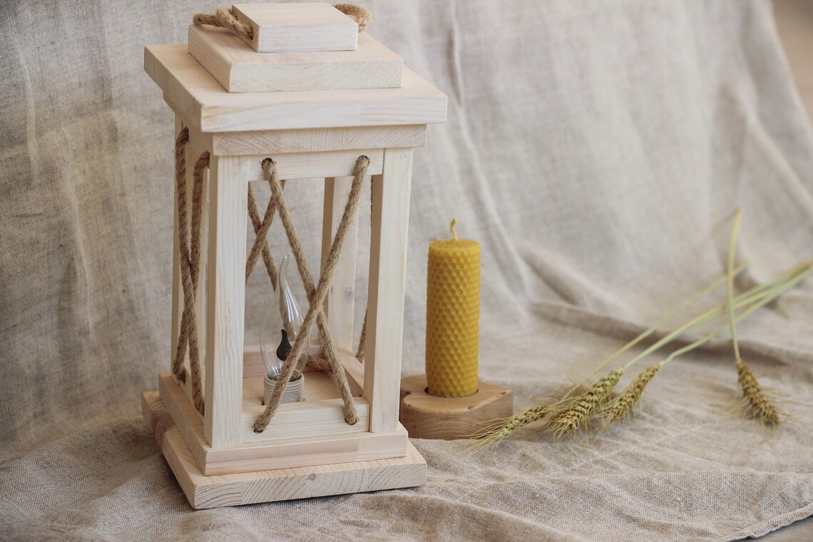 Wood craft kits for adults DIY wooden lantern Woodworking Etsy