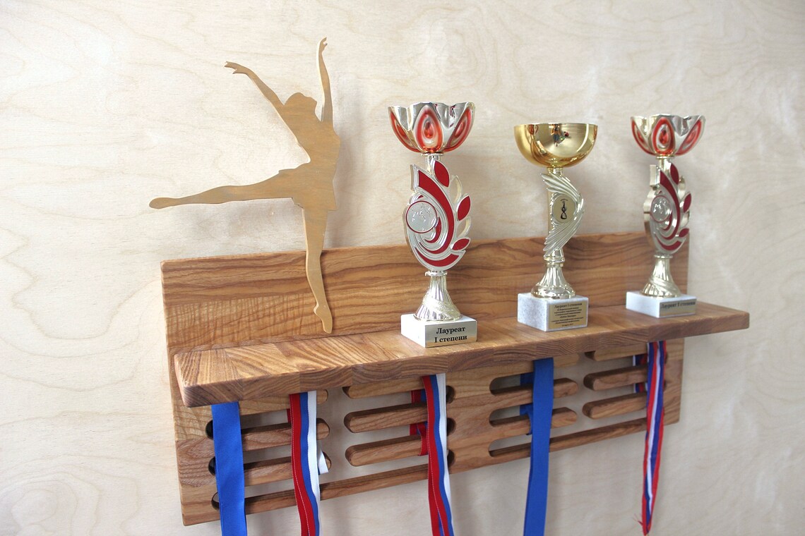 Dance medal holder Trophy display shelf Medal awards rack Etsy