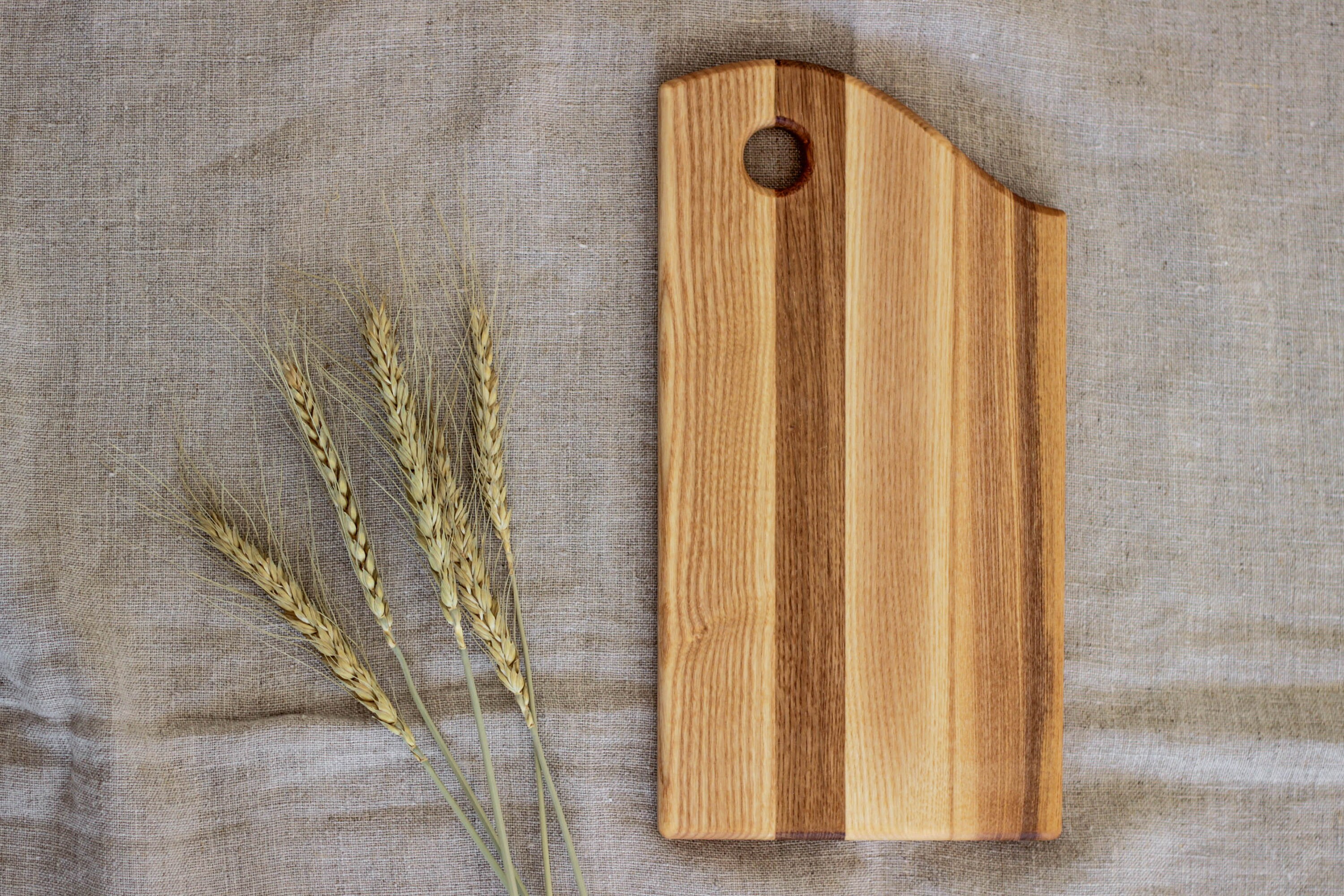Thick cutting board set Wooden bread board Etsy