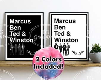 Plakat Mumford & Sons | Minimalistyczna grafika zespołu (wydruk cyfrowy)