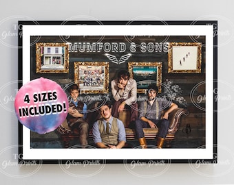 Grafika muzyczna Mumford & Sons | Grafika zespołu w stylu vintage (do pobrania cyfrowego)