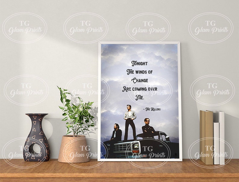 The Killers Caution Lyrics Poster Etsy The Killers Caution Lyrics Poster Etsy