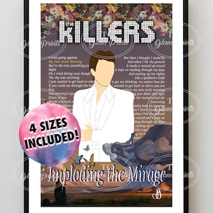 The Killers Inspired Poster | Imploding the Mirage Album Art | Minimalist Brandon Flowers Wall Art | Digital Download