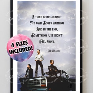 The Killers, My Own Souls Warning Inspirational Quote Print | Retro Band-Inspired Wall Art | Digital Download