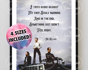 The Killers, My Own Souls Warning Inspirational Quote Print | Retro Band-Inspired Wall Art | Digital Download