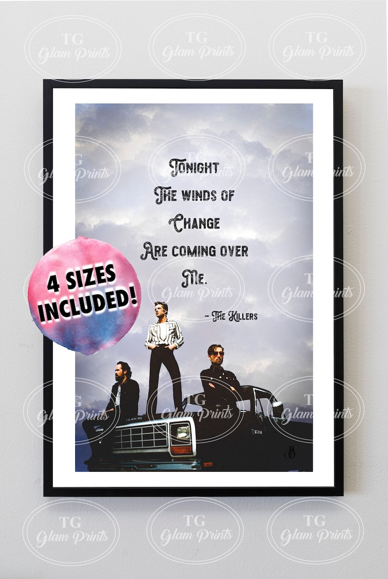 The Killers Caution Lyrics Poster Etsy The Killers Caution Lyrics Poster Etsy