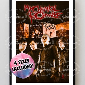 My Ceramic Romance Poster | MCR Album Collage Print | Emo Rock Wand Kunst | Digitaler Download