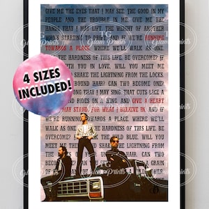 The Killers Inspired Running Towards A Place Lyrics Western Style Lyric Print | Digital Download