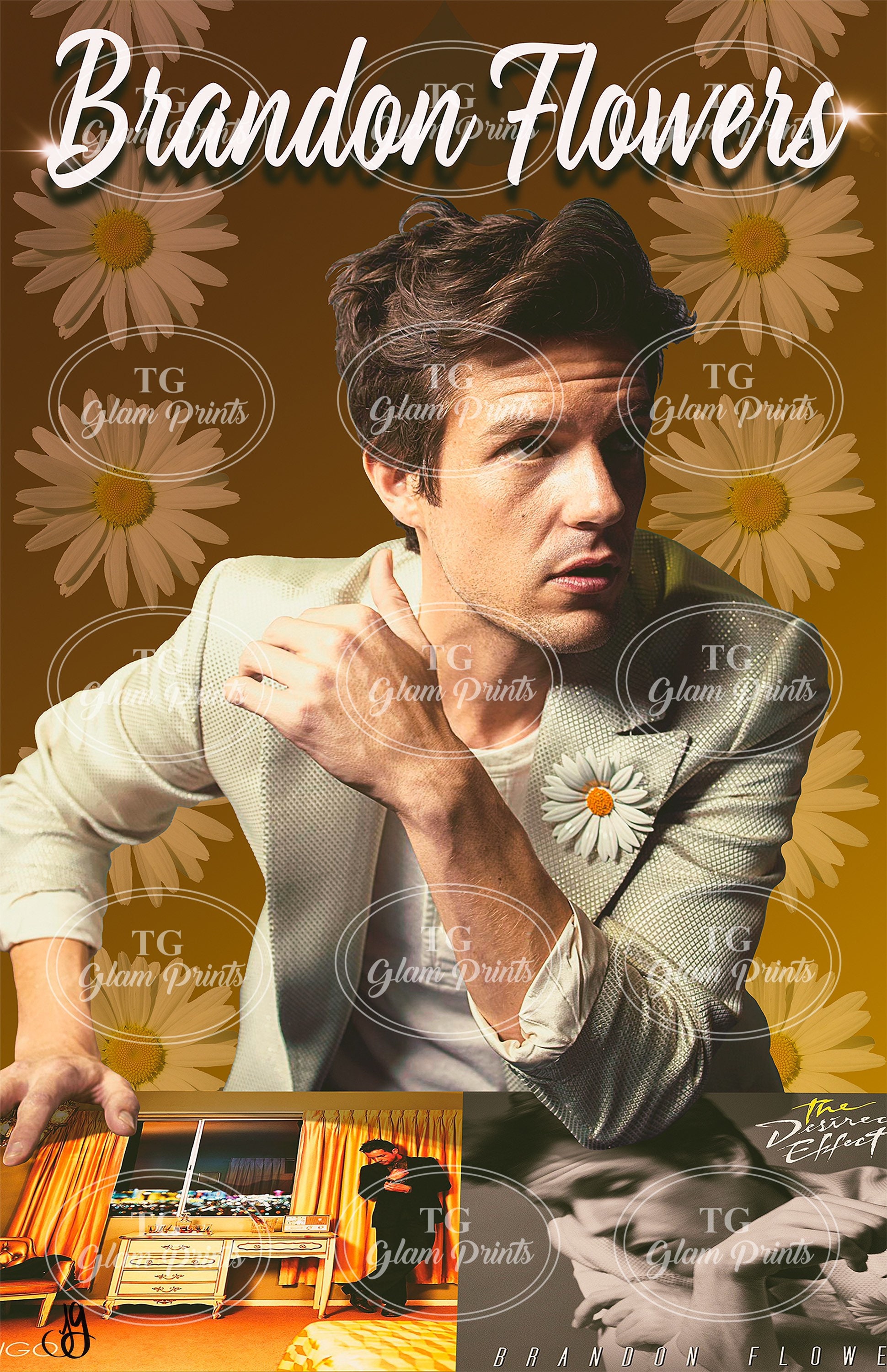 The Killers Brandon Flowers Wall Art Etsy