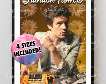 Brandon Flowers Retro-Inspired, Original Digital Wall Art
