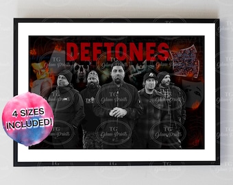 Póster de la banda Deftones / Arte de rock alternativo (descarga digital)