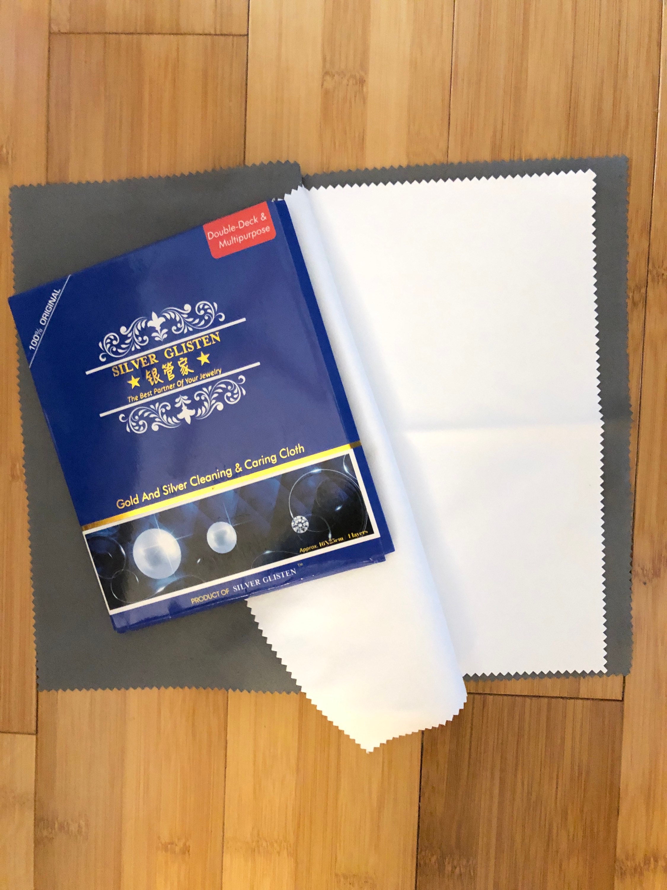 16x23 cm Authentic Gold And Silver Cleaning & Caring Cloth Etsy