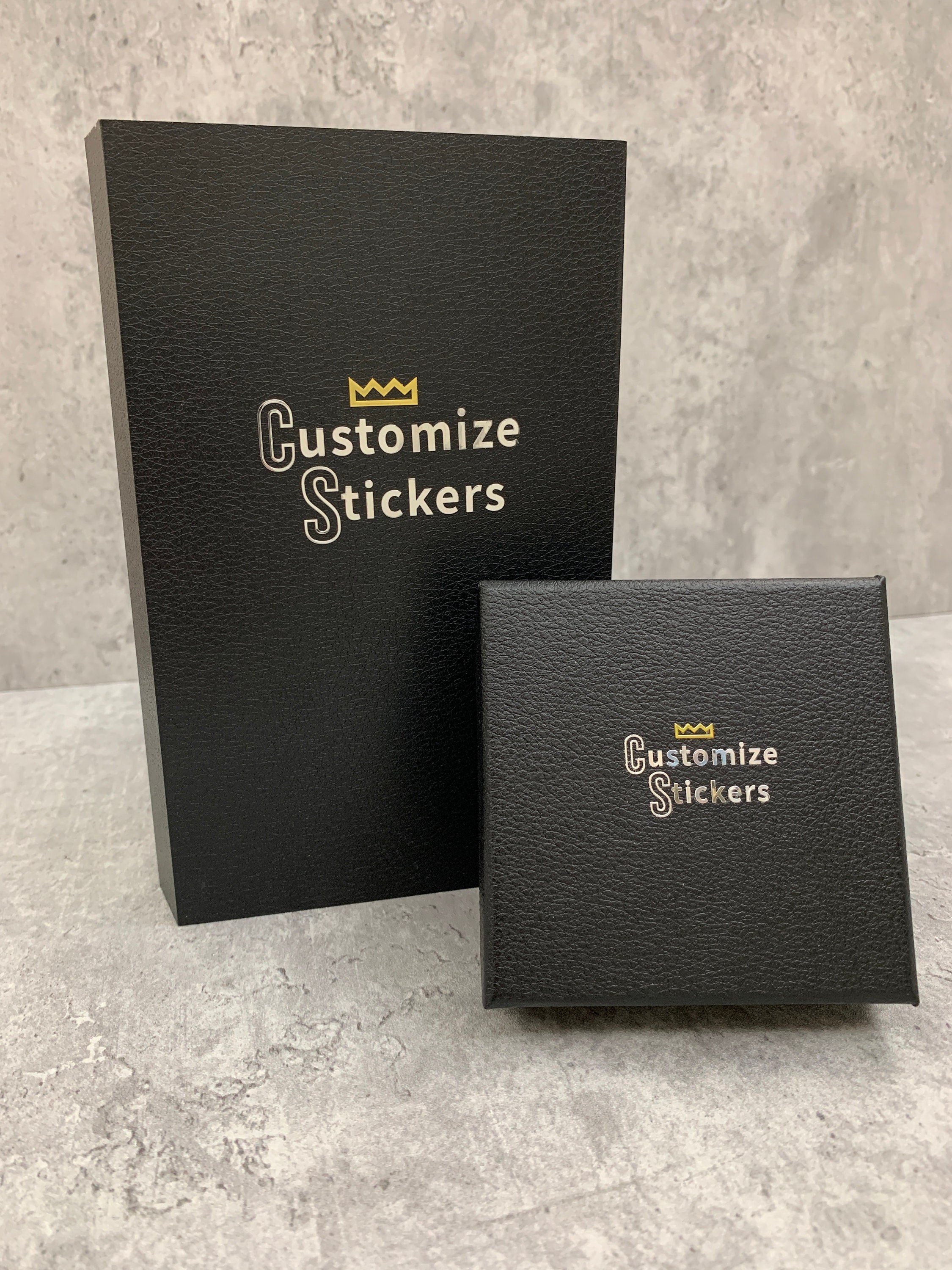 Customize Sculpted Metallic Stickers personalized Sticker Custom Logo  Business Labelscustom Sticker Metal Stickers gift Box Decals 
