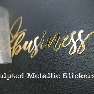 Customize Sculpted Metallic Stickers |Personalized Sticker| Custom Logo Business Labels|Custom Sticker| Metal Stickers |Gift box decals