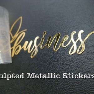 Customize Sculpted Metallic Stickers |Personalized Sticker| Custom Logo Business Labels|Custom Sticker| Metal Stickers |Gift box decals