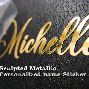 Personalized name Sticker| Customize Sculpted Metallic Stickers | Raised Stickers |Transfer Sticker| Metal Stickers | Planners and Notebooks