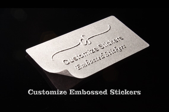 Embossed Stickers, Colored Labels