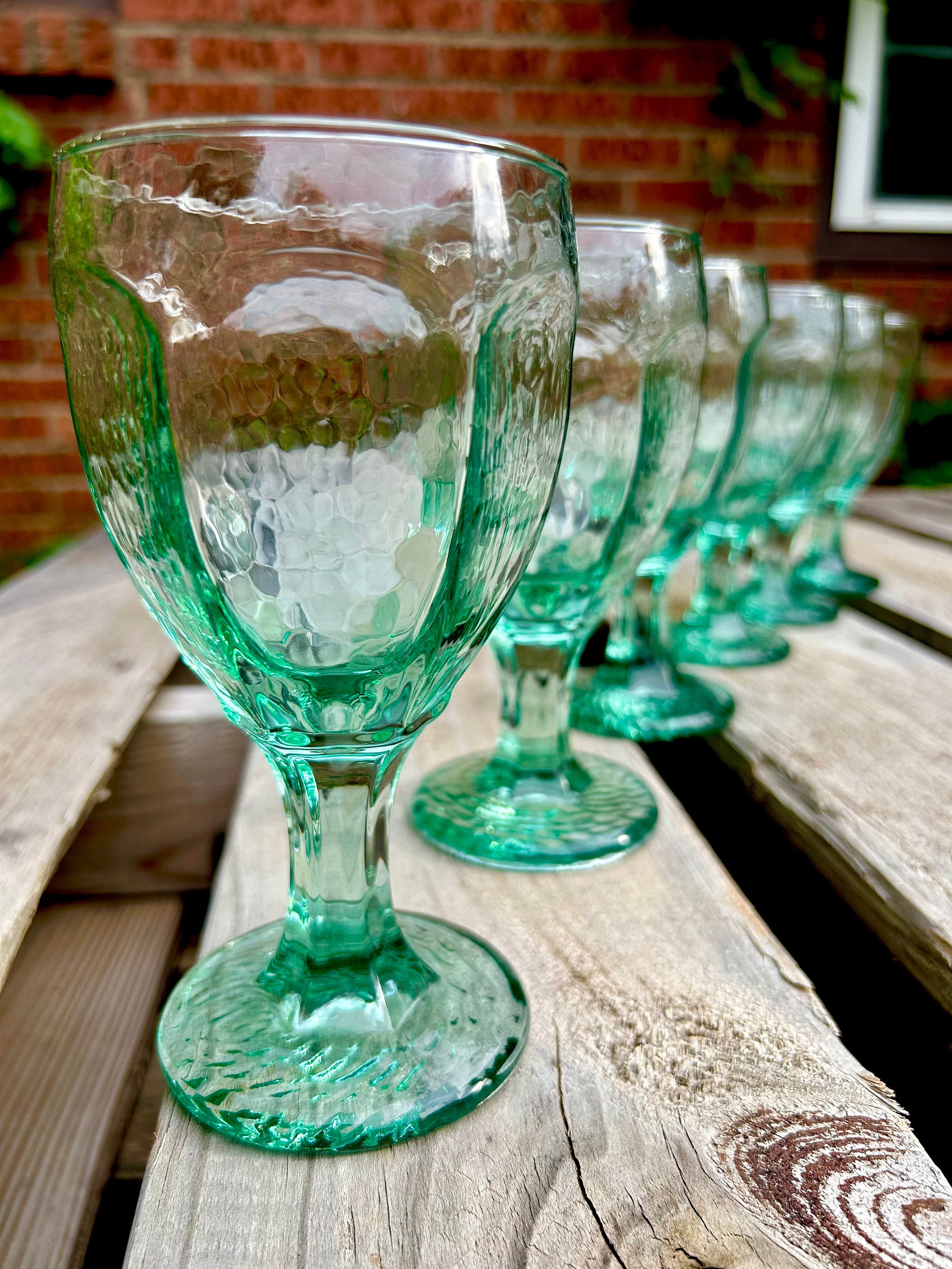 Set of Four Fitzgerald Large Wine Glasses - Lime Green