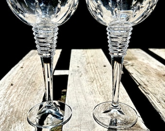 MARKED Waterford Marquis Gemini Crystal Candlesticks Pair