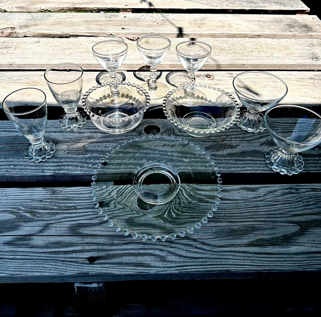 Candlewick Lot Imperial Glass Ohio Salad Lunch Plate, Fruit Dessert