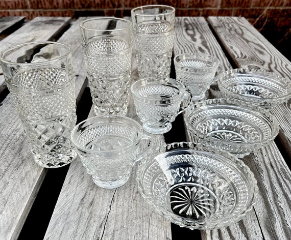 Lot, Anchor Hocking Wexford Crystal Glass Flat Iced Tea 6 1/4in