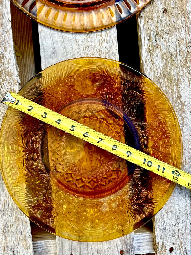 RARE PAIR Amber Tiara Glass 12in Serving Plate AND 13in Tiara Etsy