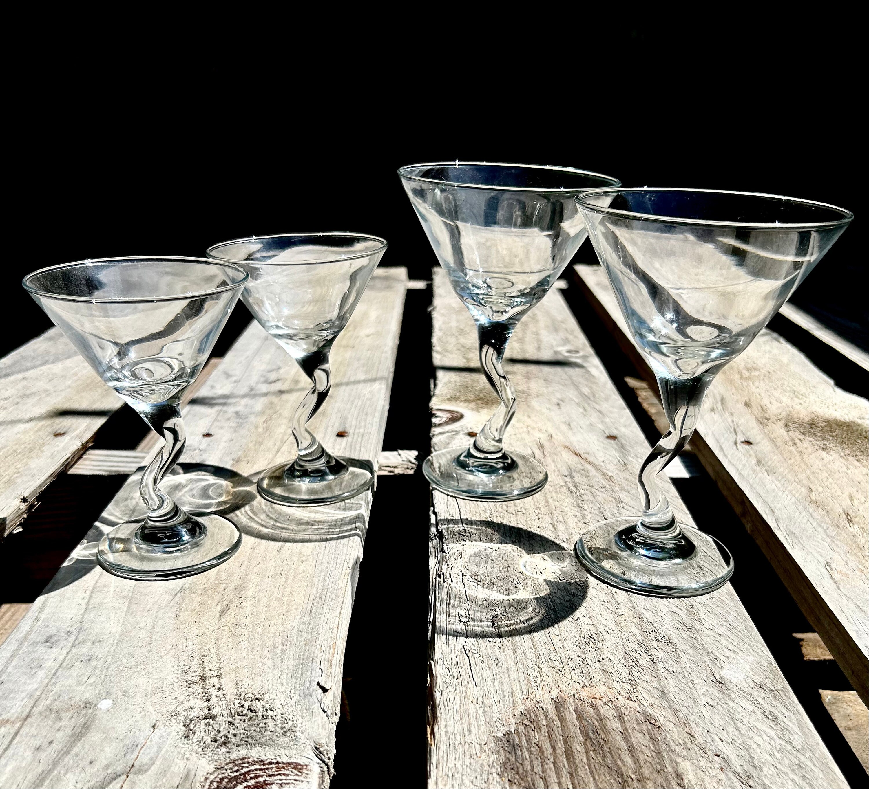 Martini Glass w/ Wave Stem, Set of 4 – Abigails