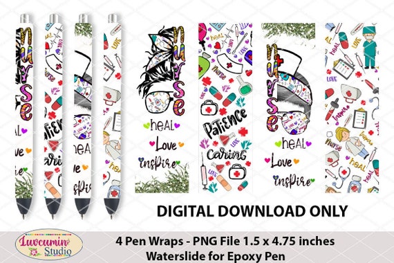 Nurse Life Pen Wrap SVG PNG, Nurse Medical Scrub Pen Wraps