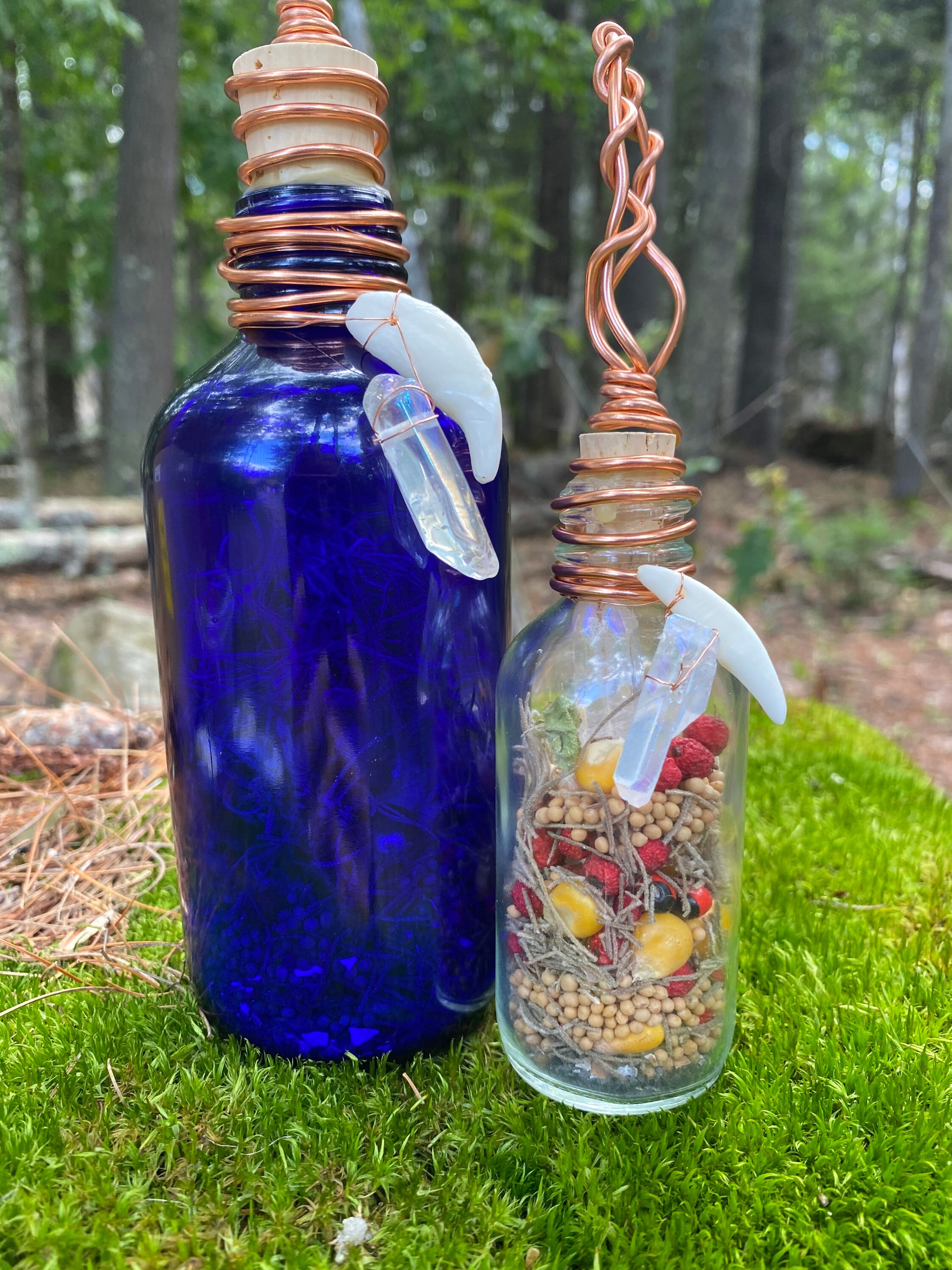 Spirit Trap Bottles Preworked Witchcraft Magical Home Etsy