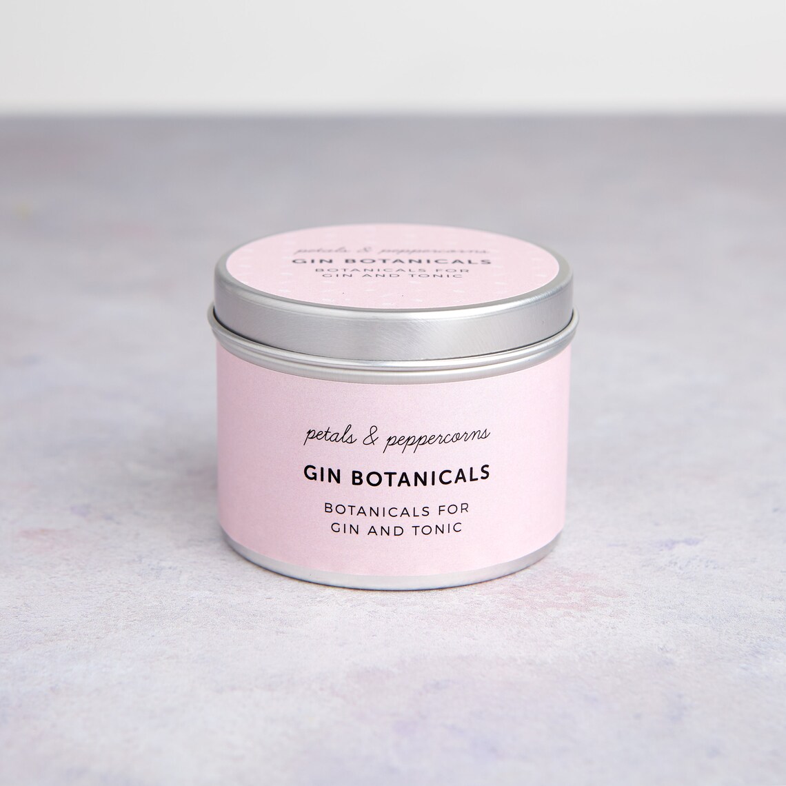 Petals & Peppercorns Gin Botanicals Gin Infusion Tin Pink Peppercorns