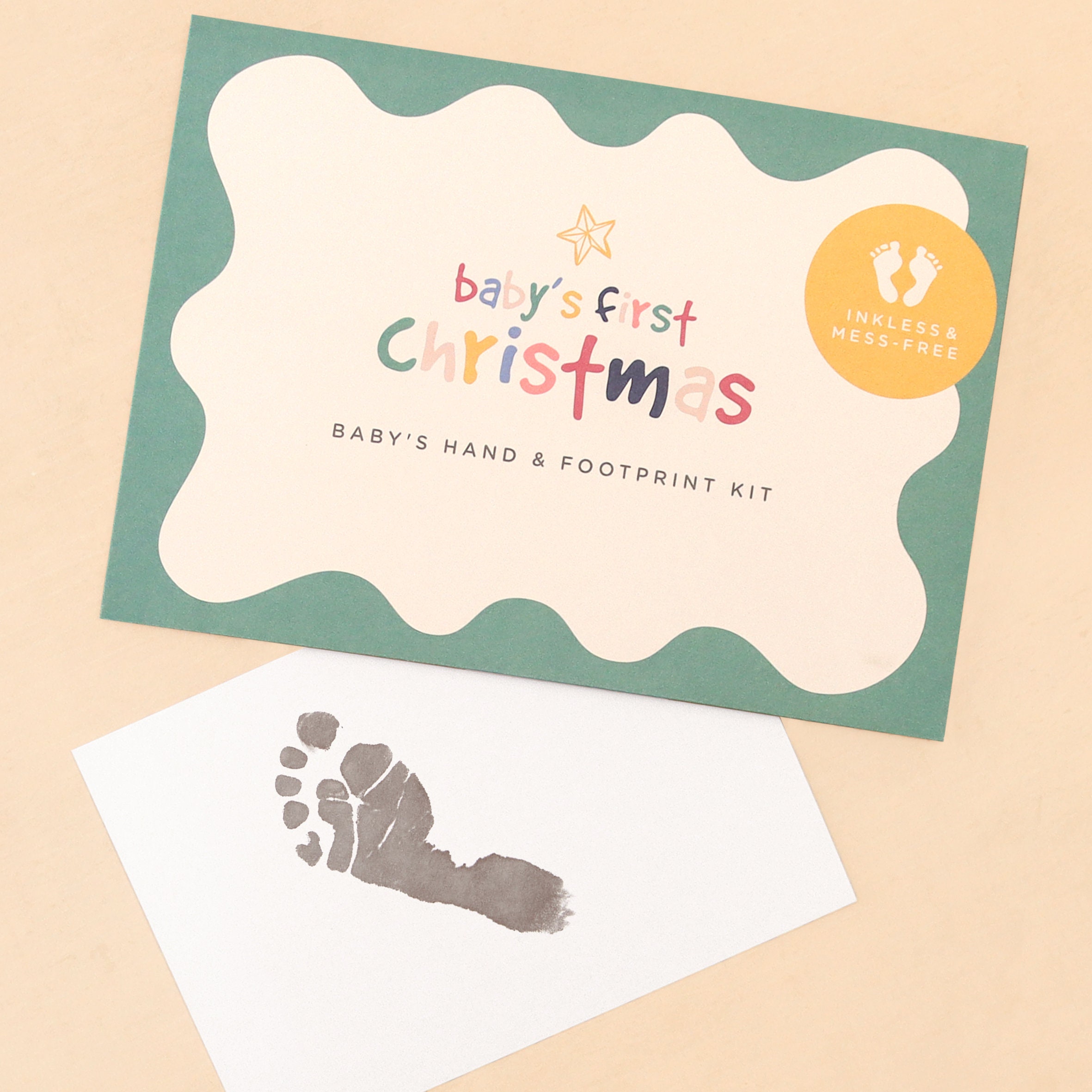 Baby's First Christmas Hand & Footprint Kit Baby Inkless Footprint Kit Baby  Footprint Keepsake New Baby Christmas Gift Idea 