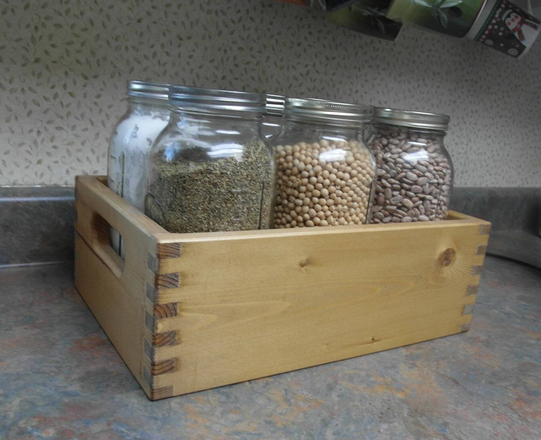 Milk Crate Canning Jar Storage Solution