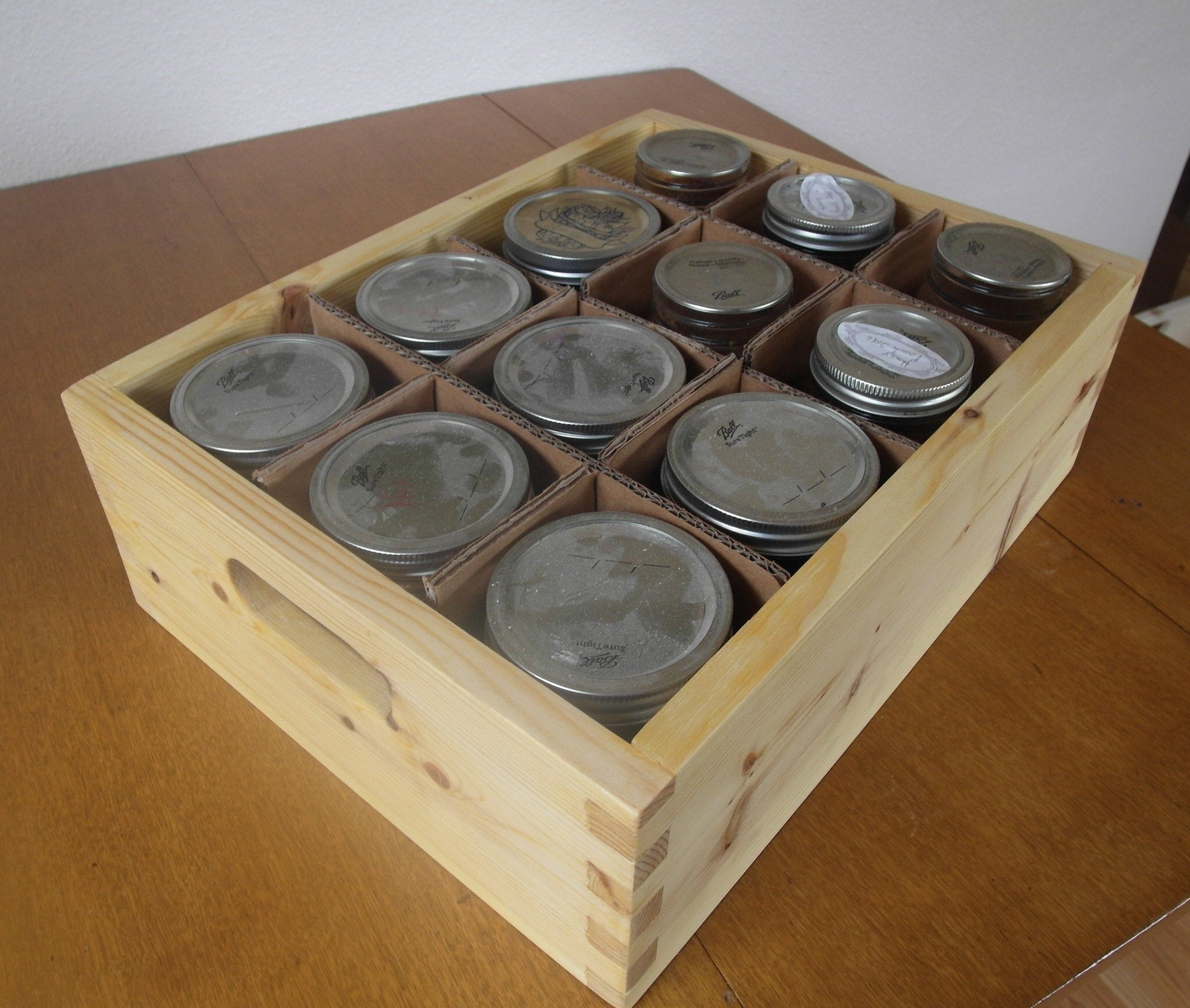 Wood Crate/tote for Widemouth Pint or Quart Canning Jars Etsy