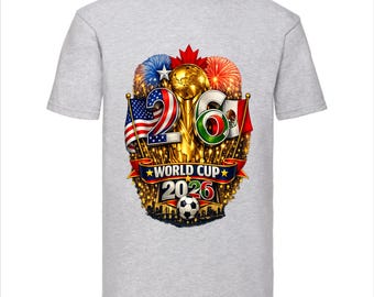 World Cup 2026 Football T-Shirt – USA, Mexico, Canada Soccer Fan Apparel