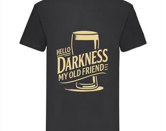 Hello Darkness-T-shirt: Irish Stout Lover-T-shirt in Guinness-stijl