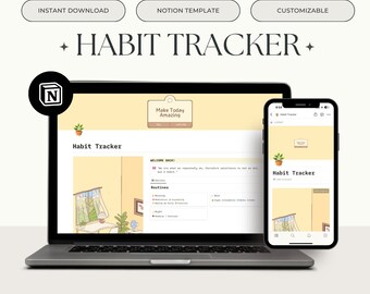 Ultimate Notion Habit Tracker, Notion Dashboard, Notion Templates, Digital Habit Tracker, Instant Download, Notion Planner