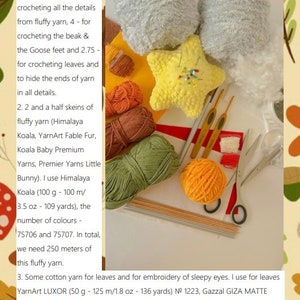 Pattern-Learning for crocheting Cuddly Autumn Goose Monster from fluffy yarn image 5