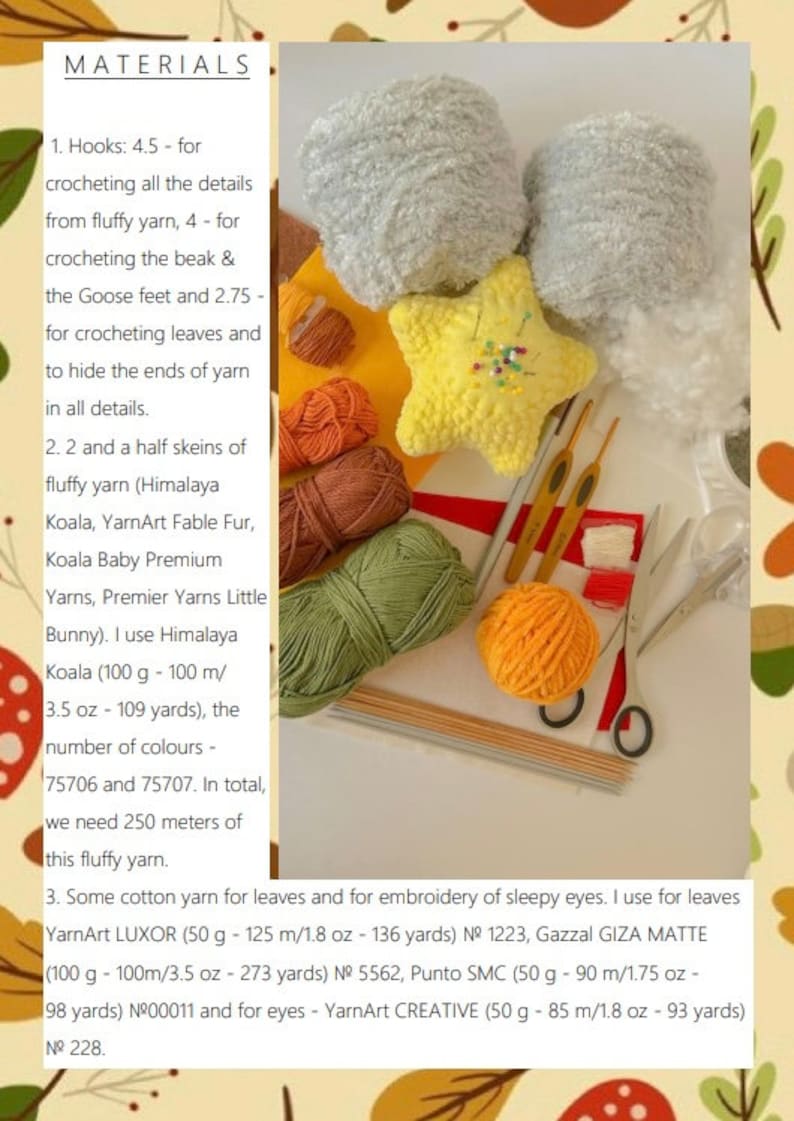 Pattern-Learning for crocheting Cuddly Autumn Goose Monster from fluffy yarn image 5