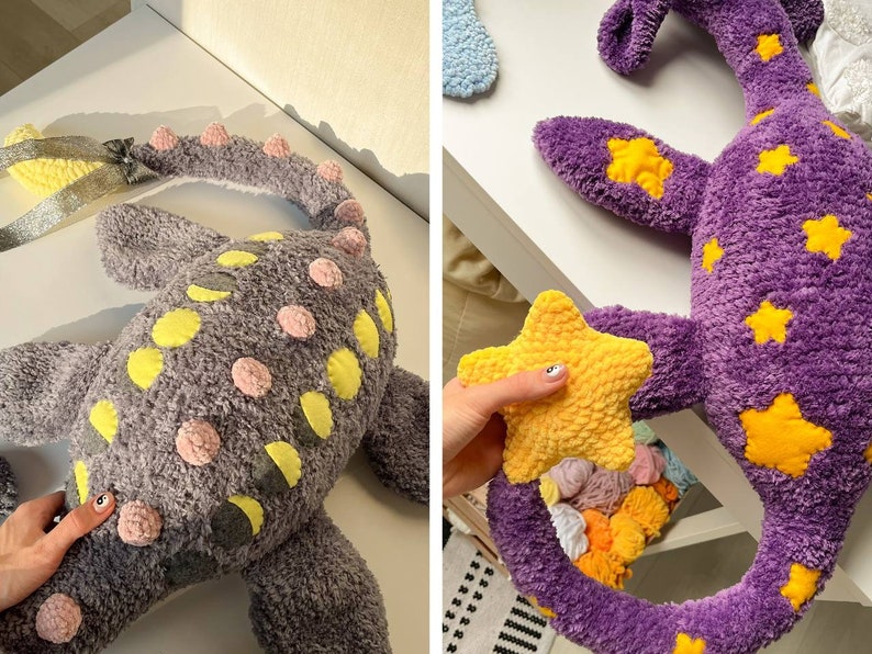 AJOUT au modèle d'apprentissage au crochet Monstre Nessie : Lune et étoile image 3