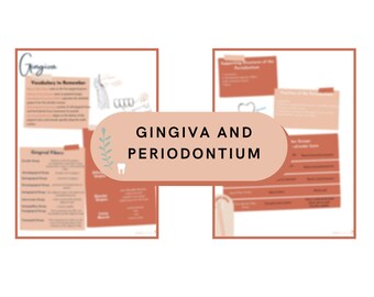 Dental Hygiene Gingiva and Periodontium Study Guide - Digital Download