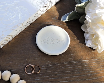 Handmade Mountain Jewelry Dish: Ring Holder, Mountain Engagement Gift