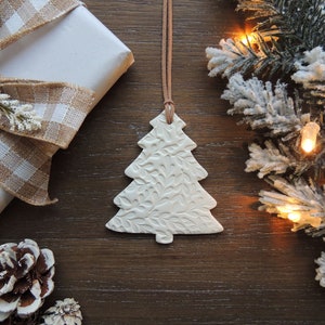 Scandinavian Christmas Tree Ornament | Minimalist Ornament | Clay Ornaments | Paintable Ornaments