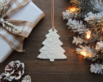 Scandinavian Christmas Tree Ornament | Nordic Clay Ornament