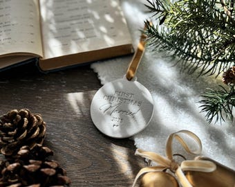 Personalized First Christmas Married Ornament
