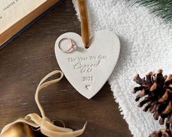 The Year We Got Engaged Ornament: Engagement Keepsake, First Christmas Ornament