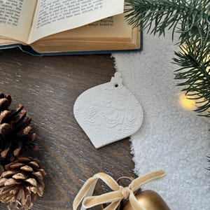 Scandinavian Bauble Christmas Ornament | Minimalist Ornament | Clay Ornaments | Paintable Ornaments