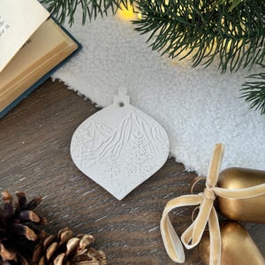 Mountain Bauble Christmas Ornament | Minimalist Ornament | Clay Ornaments | Paintable Ornaments